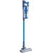 A blue and silver Lavex cordless stick vacuum.