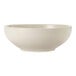 A Libbey Porcelana white porcelain bowl with a rolled edge.