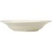 A white Libbey Porcelain pasta bowl with a wide rim and rolled edge.