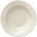 A Libbey Porcelana cream white pasta bowl with a wide rim.