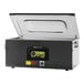 An ARY VacMaster VP330 chamber vacuum packaging machine with a black and silver rectangular body and a white lid.