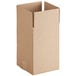 A brown Lavex cardboard shipping box with a cut out top.