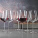 a close up of a wine glass