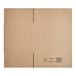 A close-up of a rectangular Lavex cardboard shipping box.