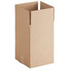 A Lavex kraft cardboard shipping box with a cut out top on a white background.