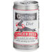 A 6 pack of Goslings Diet Ginger Beer 7.5 fl. oz. cans with a black and white label.