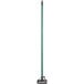 A green metal Lavex mop handle.