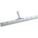 A Lavex rubber floor squeegee with a metal frame and a silver handle.