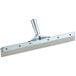 The Lavex 18" Rubber Floor Squeegee with Metal Frame with a metal handle.