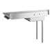 A Regency stainless steel dishtable with right drainboard.