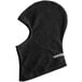 A Cordova black polar fleece balaclava face mask with a white stripe.