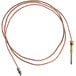 A copper wire with a metal tip and a gold connector.