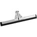 A close-up of a Lavex black and silver double neoprene foam floor squeegee with a metal frame.