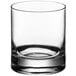 a clear glass with a white background