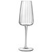 A clear Luigi Bormioli wine glass with a stem.