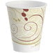 A Solo paper cold cup with a design on it.