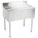 A stainless steel Eagle Group insulated underbar ice chest on a counter.