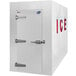 A white rectangular Leer auto defrost cooler with a door.