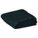 A folded hunter green rectangular cloth table cover.