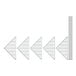 A drawing of a metal triangle grid with holes in the middle.