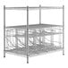 A Regency chrome wire shelf kit with shelves and can racks.