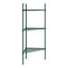 A green Regency wire shelving kit with three shelves.