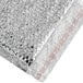 A silver foil wrapped bubble wrap bag with a close-up of bubble wrap.