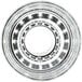 The rim of a Libbey highball glass with a silver circle.