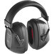 Howard Leight by Honeywell Verishield Black Over-the-Head Earmuffs with red ear pads.