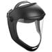 A black plastic Honeywell Uvex Bionic face shield.