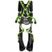 A green and black Honeywell Miller AirCore full-body harness.