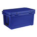 A navy blue plastic CaterGator cooler with handles.