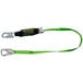 A green Honeywell Miller tie-back lanyard with black accents and a Miller snap hook.