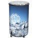 IRP Black Merch I 100 Mobile 70 Qt. Barrel-Style Merchandiser with Heavy Duty Casters