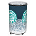 IRP Black Merch I 100 Mobile 70 Qt. Barrel-Style Merchandiser with Heavy Duty Casters