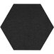 A black hexagon shaped acoustic panel.