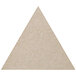 A close-up of a beige triangle of felt.