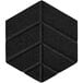 A black hexagon-shaped Versare SoundSorb acoustic panel.