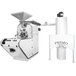 a white machine with a silver handle
