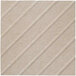 A close-up of a beige Versare SoundSorb beveled square tile with a diagonal line.