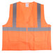 A Cordova orange high visibility safety vest with grey reflective stripes.
