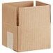 A Lavex kraft cardboard shipping box with a white label.