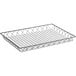 An Elite Global Solutions gunmetal gray wire basket with a wire handle on a counter.