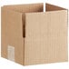 A Lavex cardboard shipping box with a cut out top on a white background.