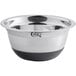 A stainless steel Choice mixing bowl with black silicone bottom.