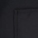 A close up of a black fabric square with hemmed edges.