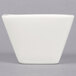 An American Metalcraft white square porcelain sauce cup.