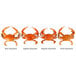Extra seasoned steamed blue crabs with a white background.