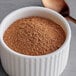 a close-up of a spoon and a bowl of brown powder