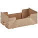 a brown cardboard box with a white background